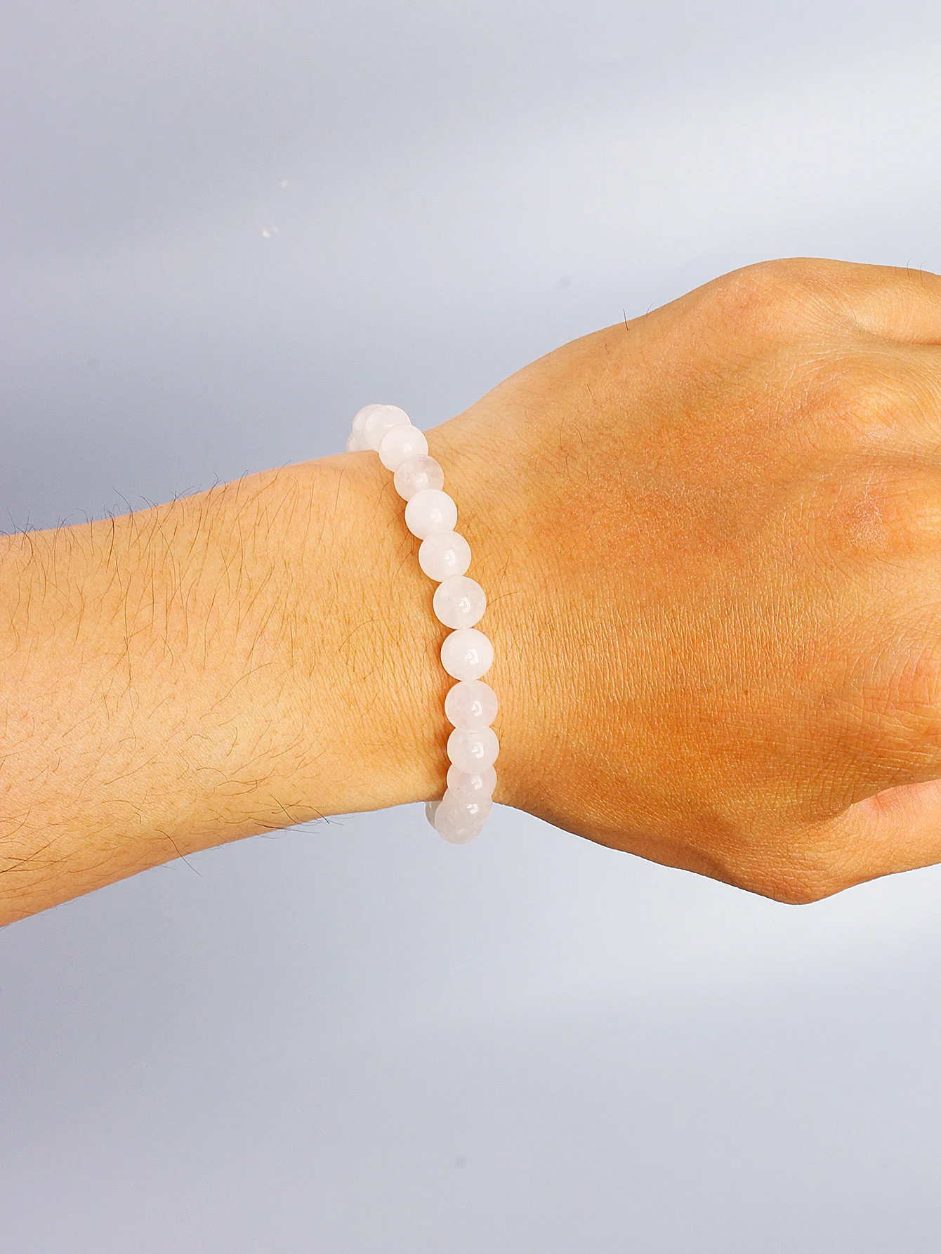 Natural White Jade Stone Bead Bracelet for Purifying Energy & Positive Vibes Emotional Balance Stress Relief Jewelry for Women - Image 3