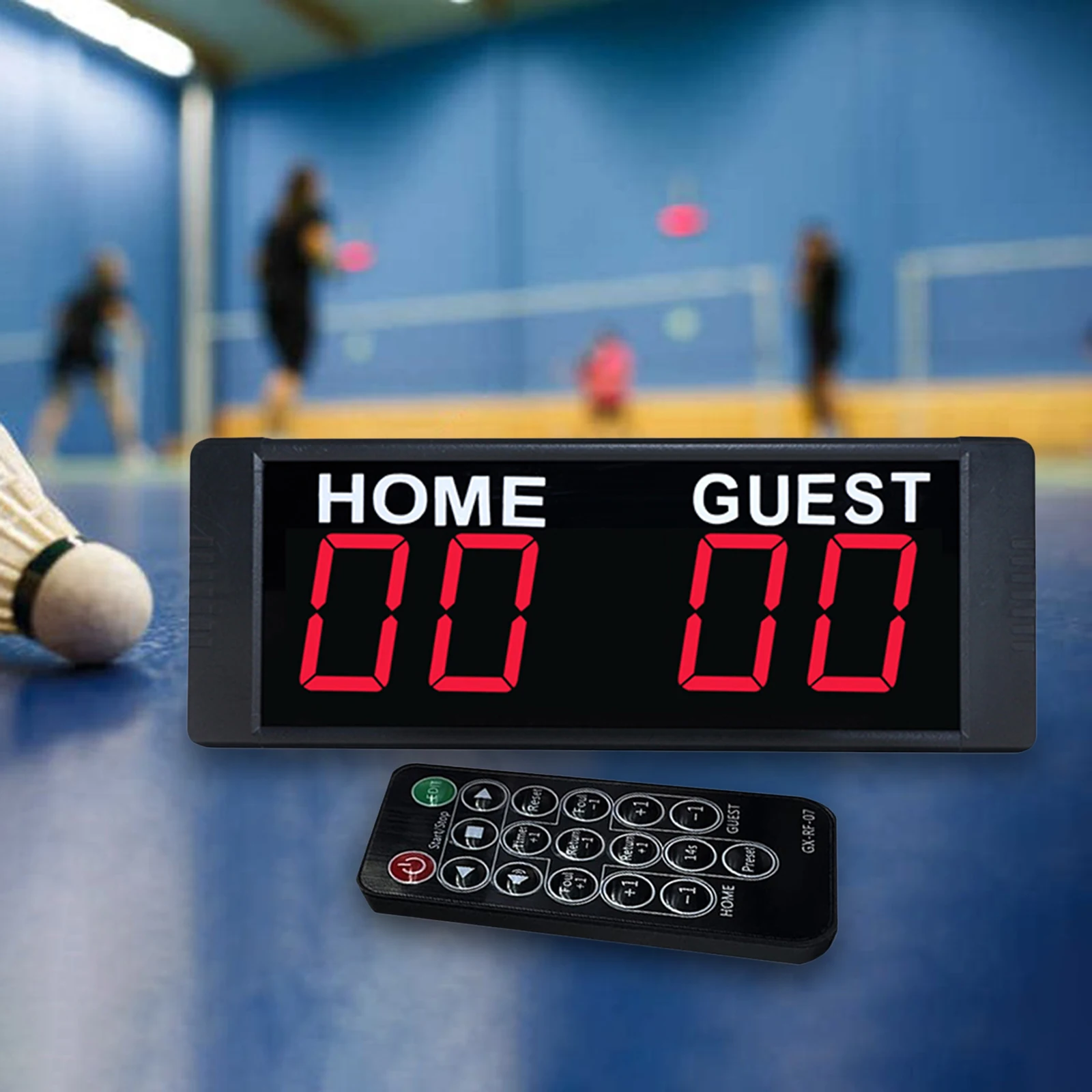 LED Magnetic Electronic Scoreboard Wall Mount with Remote for Tennis Score Keeper Shuffleboard Indoor Games Pong Competitive