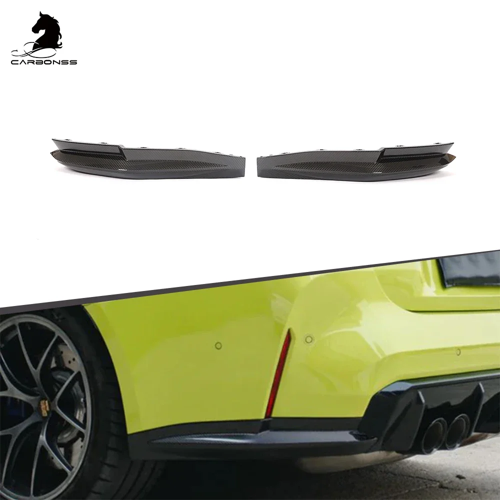 OEM Dry Carbon Rear Corner Splitters Peormance Aerodynamic Upgrade Bodykit Auto Parts for  G82 M4 2021+