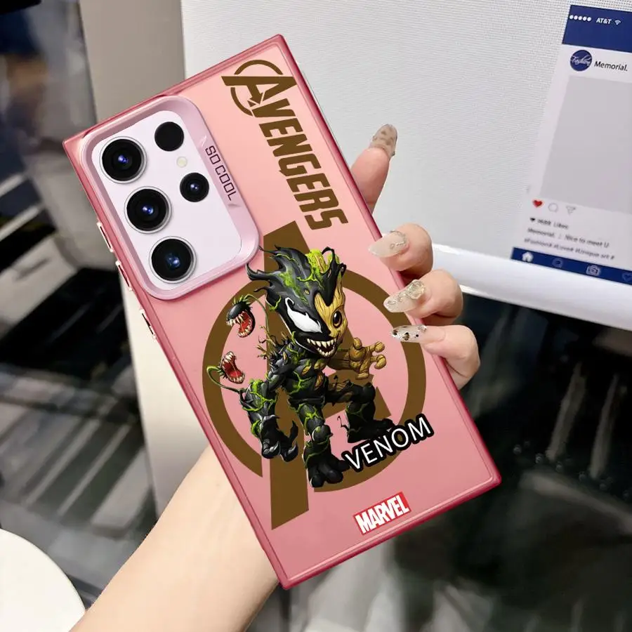 Marvel groot veneno capa macia caso de telefone para samsung galaxy s24 fe s21 s25 s25plus nota 20 ultra s24ultra s23 s22 s20
