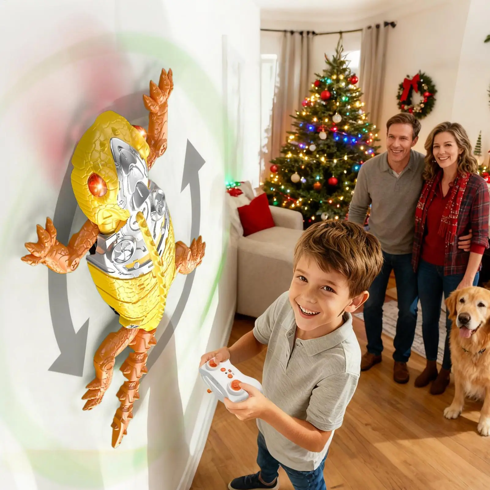 Brinquedo lagarto rc robô de controle remoto gecko rastejando na parede teto para crianças meninos meninas aniversário ano novo novidade festa presente