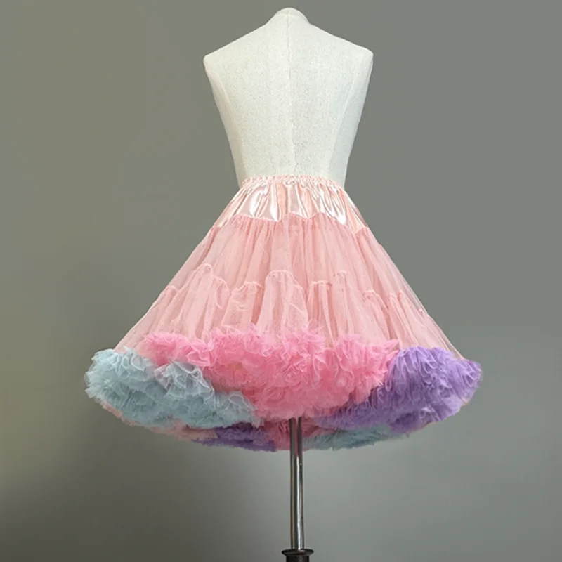 Women\'s Petticoat Flexible Crinoline Under The Super Puffy Cancan for Girl Dress