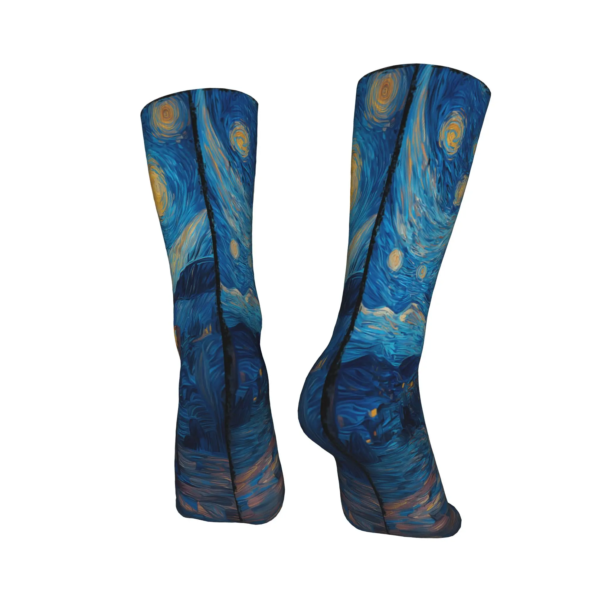 Kaus Kaki Lukisan Malam Berbintang Van Gogh Permainan Arcade Retro Pinball Kaus Kaki Lucu Kaus Kaki Pasangan Anti Selip Musim Gugur Kaus Kaki Lembut Hangat