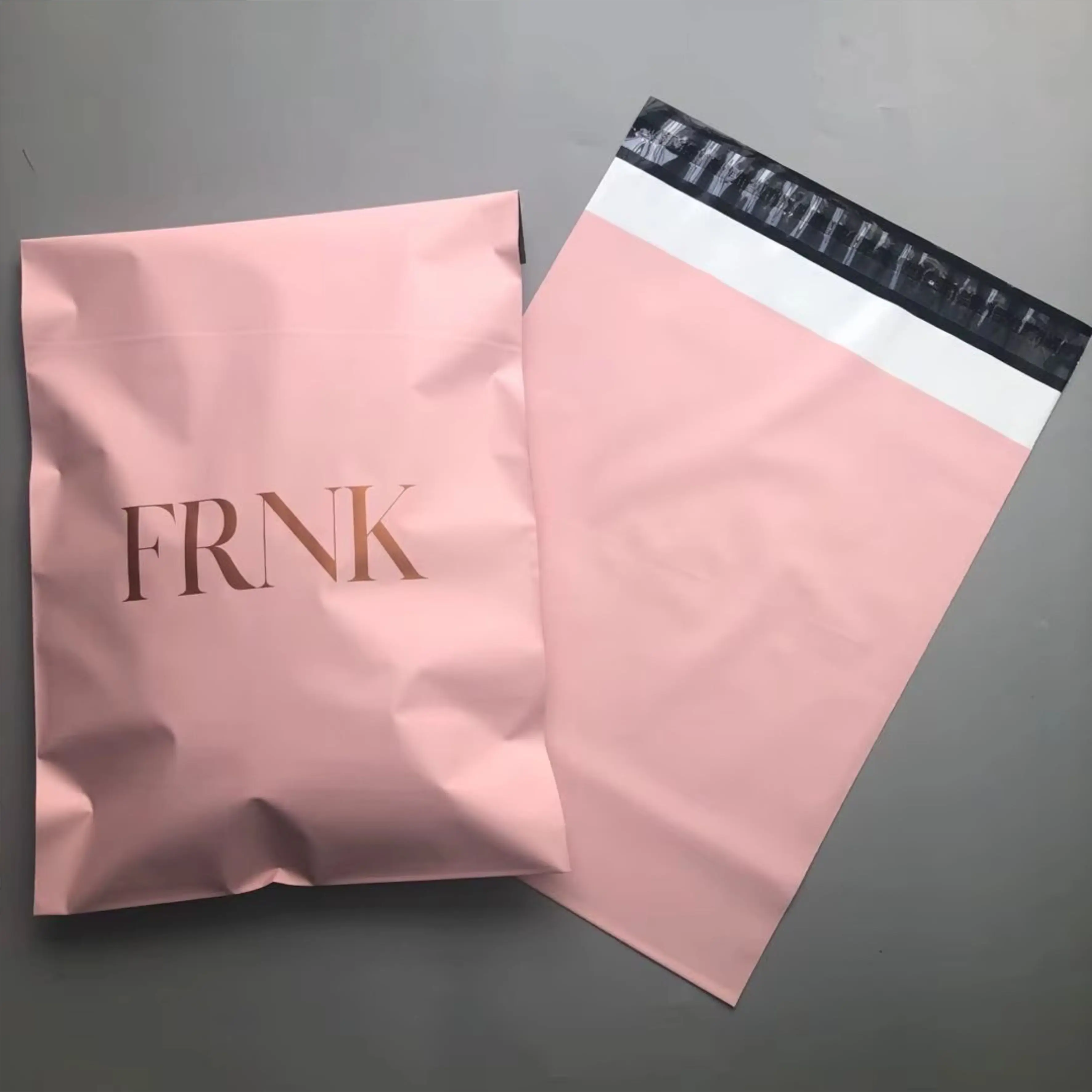 high quality Eco- friendly  custom print hot pink  plastic poly mailer custom own logo