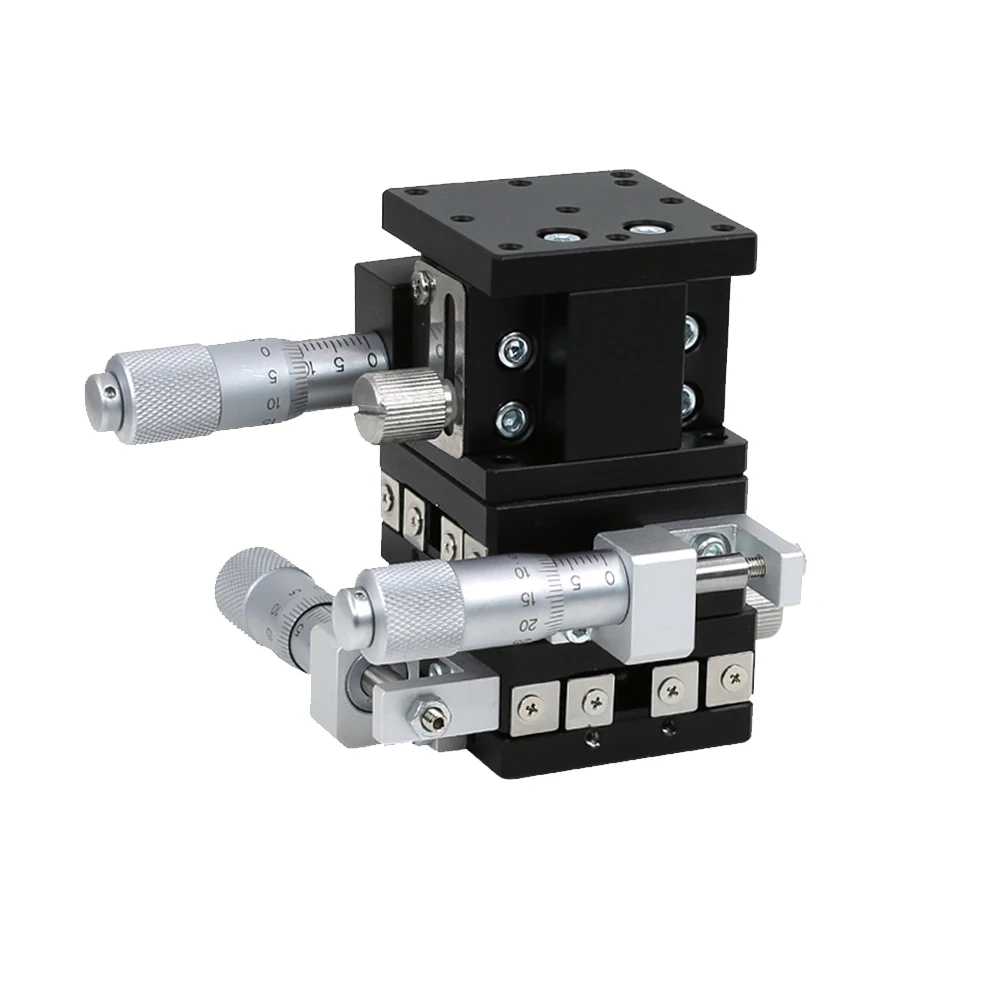 LD40-LM 40x40 XYZ 3 Axis Manual Precision Linear Displacement Stage Micrometer Fine Adjust Optical Sliding Platform