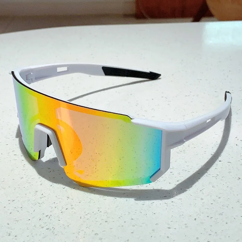 Neue Integrierte Großrahmige Bunte Fahrrad-Sonnenbrille, Outdoor-Sport Wandern Skifahren Winddichte Sonnenbrille – Detail 4
