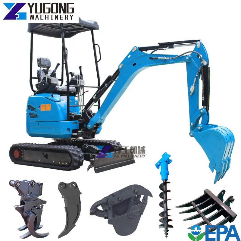 Best Price 1.2 Ton Mini Excavator Hydraulic Agricultural Digger for Sale Mini Excavator 1 Ton 2 Ton Mini Bager Free Shipping