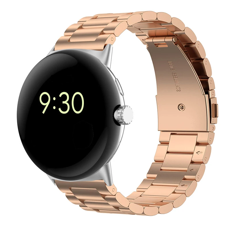 Classic Stainless Steel Strap for Google Pixel Watch1/2 Metal Watch band for Google Watch1/2 Strap image 4