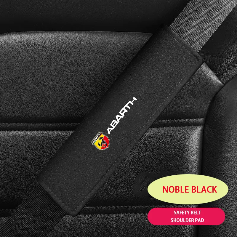 Car Styling Seat Belt Cover Suede Seatbelt Shoulder Strap Protector Pads For Fiat 500 Abarth Punto 124 125 500 car Accessories