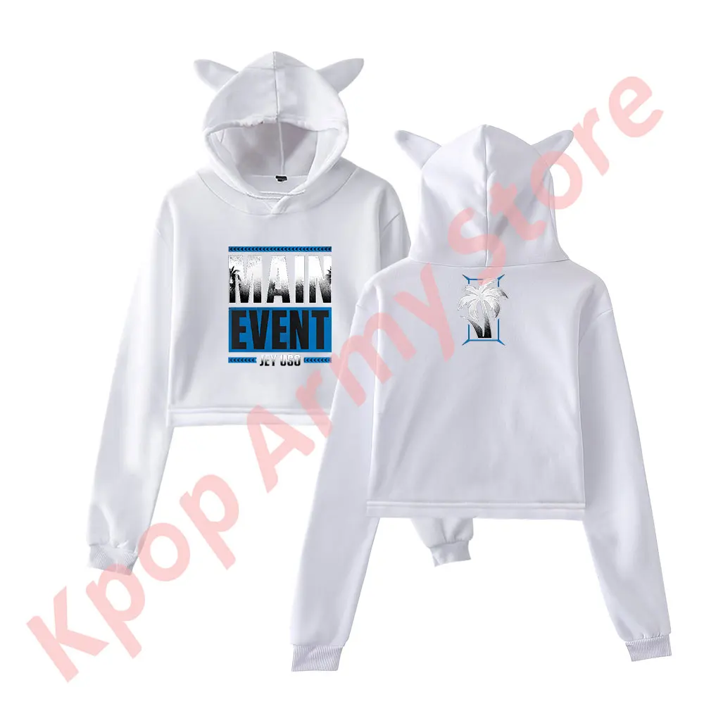 Jey Uso baju Pullover wanita lengan panjang, baju wanita atasan lengan panjang, Hoodie telinga kucing, Pullover Merch, acara utama