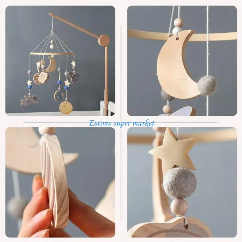 090B Roteerbare rammelaar Crib Mobiel speelgoed Cartoon hanger Baby Crib Muziek speelgoed Pophae Mobiele Teeltether speelgoed