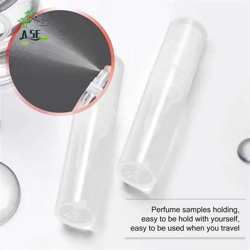 

A05E-200Pcs/Lot 2ML Transparent Plastic Spray Bottle Small Cosmetic Packing Atomizer Perfume Bottles Atomizing Spray Liquid Cont