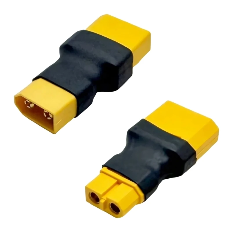 Y51A XT90 to 60 Plugs Male Female Adapter Connectors, Compactly Plugs-In Battery Conversion Connectors with Wrapped Body for