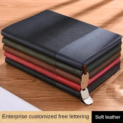 Creative Splicing Two Color Notebook Premium PU Soft Leather Business Notebook Set A5 Minimalist Notebook