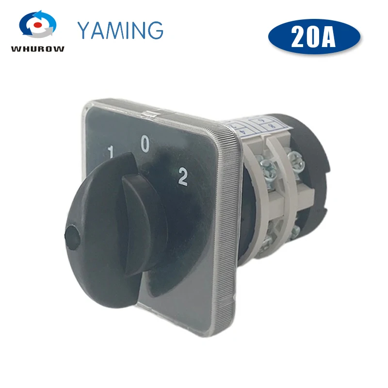 YMZ12-20/2 Manufacturer 3 Position 20amp 2 Poles Electrical Changeover Cam Rotary Switch Main Selector LW31