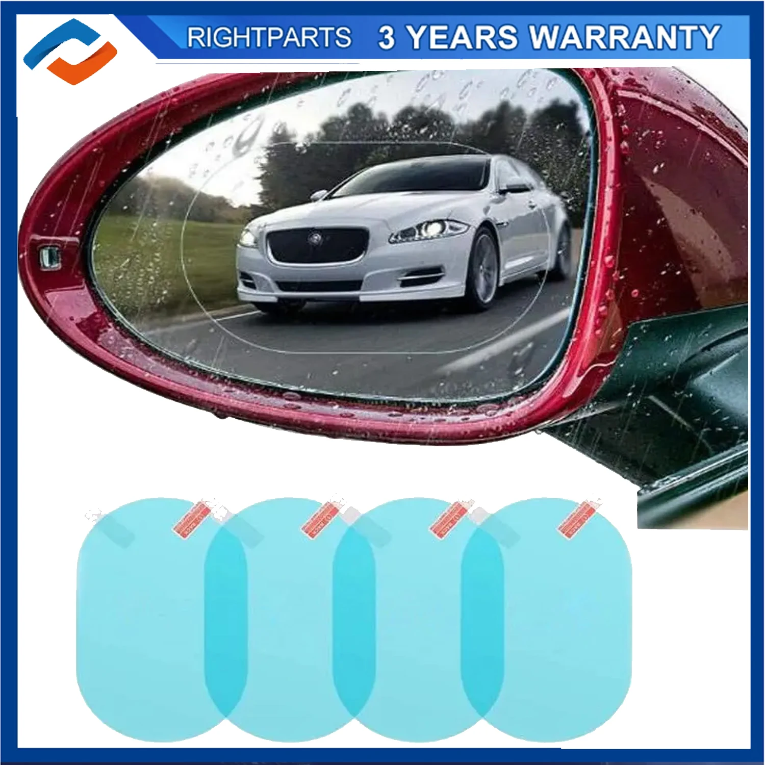 Car Stickers Rainproof Film For Car Rearview Mirror Car Rearview Mirror Rain Film Clear Sight In Rainy Days 4PCS