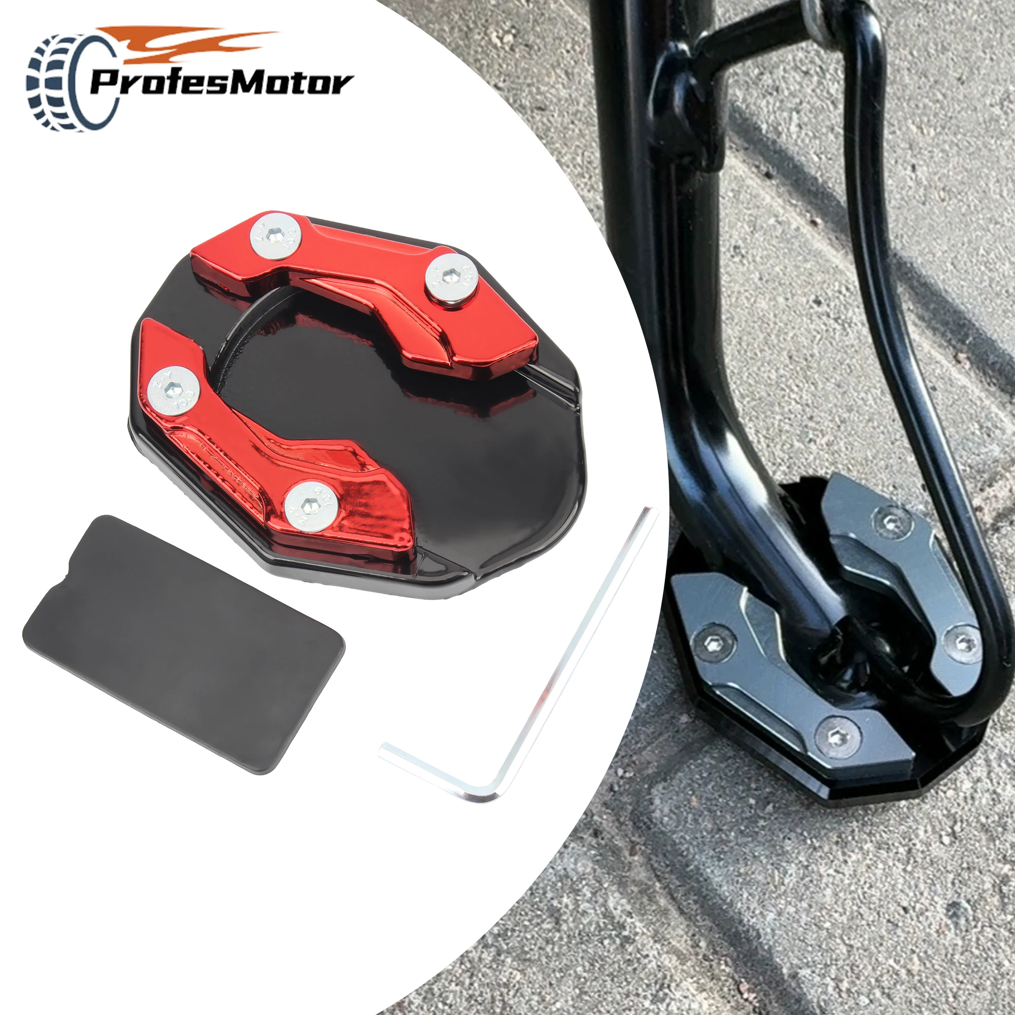 

Motorcycle Side Stand Cover Enlarger Extension Plate Pad For Yamaha HONDA DirtBike Enduro Motocross Universal Aluminum Modified