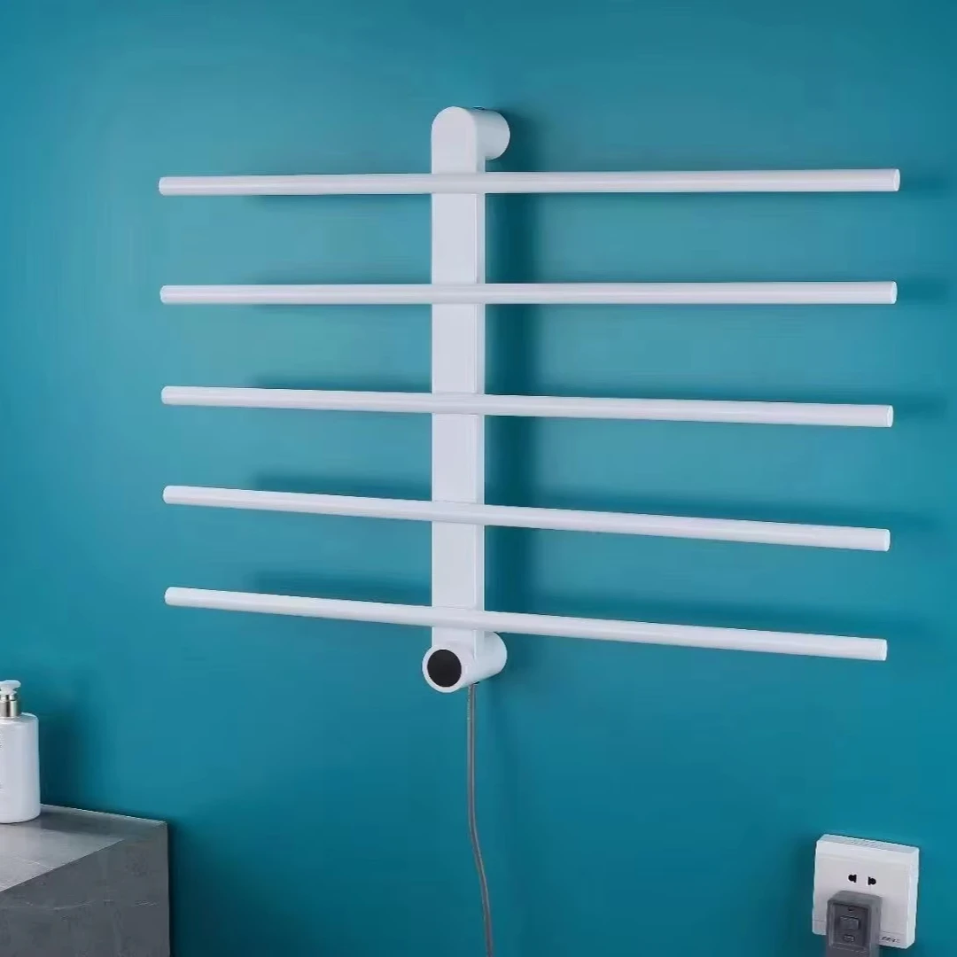 Electric Towel Rail Rack Single or Double with Digital Display WiFi for Hotel Use WiFi Enable Towel Dryer Warmer