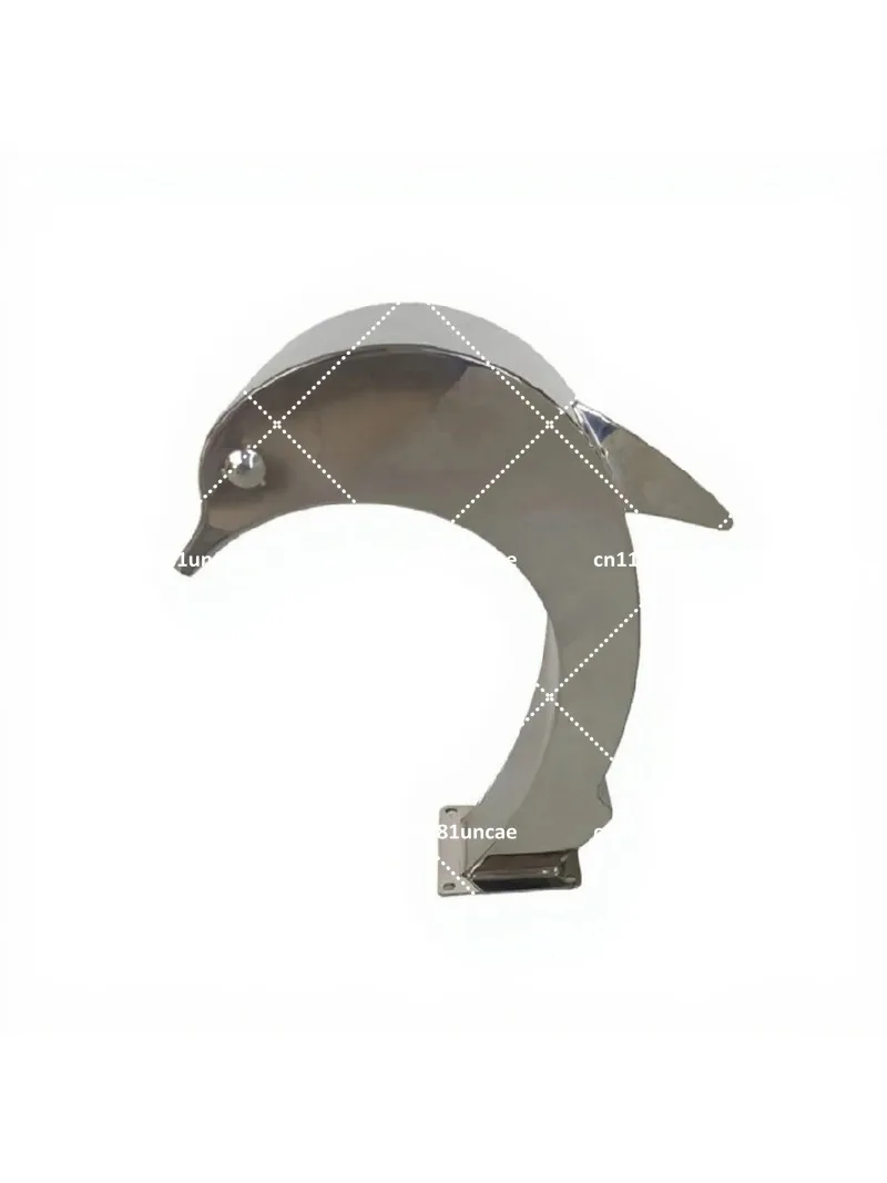 304 Stainless Steel Dolphin Waterfall Wall Fountain 300x150mm for Swimming Pool Cascade