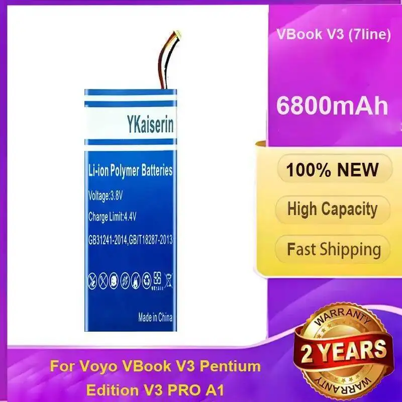 Tablet Battery 6800Mah High Performance Reliable Power For Voyo Vbook V3 Pentium Edition Pro A1 7Line