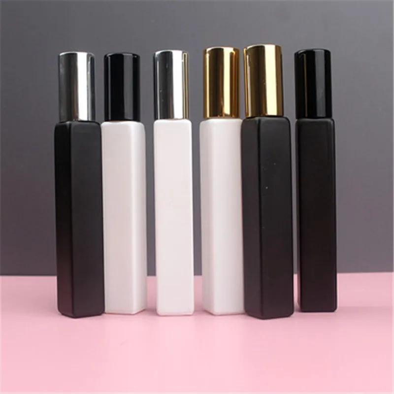 

10ml Travel Portable Black Glass Perfume Spray Bottles Sample Empty Containers atomizer Mini Refillable Bottles