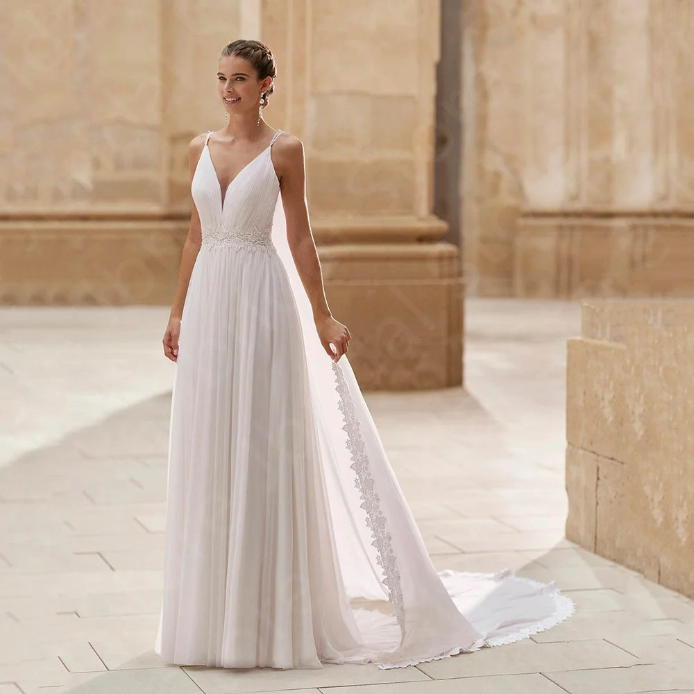 

Customized 2025 New Summer Wedding Dresses Boho Bridal Gowns Lace with Cape Bride Dresses Beach Wedding Gown Back Out Sleeveless