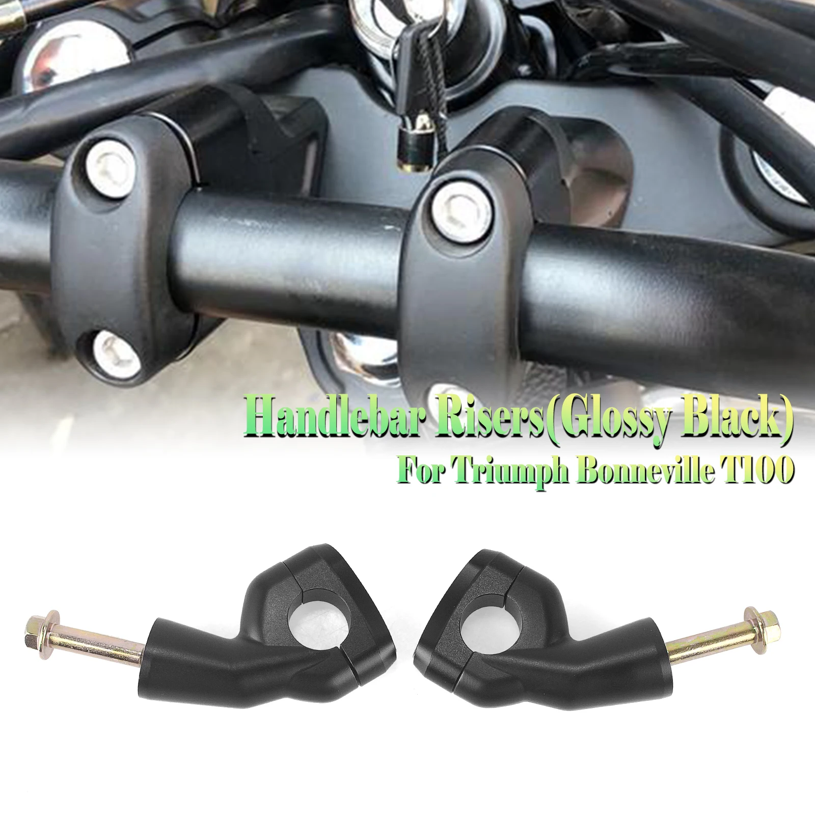 

Motorcycle Handlebar Handle Bar Risers Clamps Adapter For Triumph Bonneville Bobber Black T100 T120 Scrambler1200XC Street twin