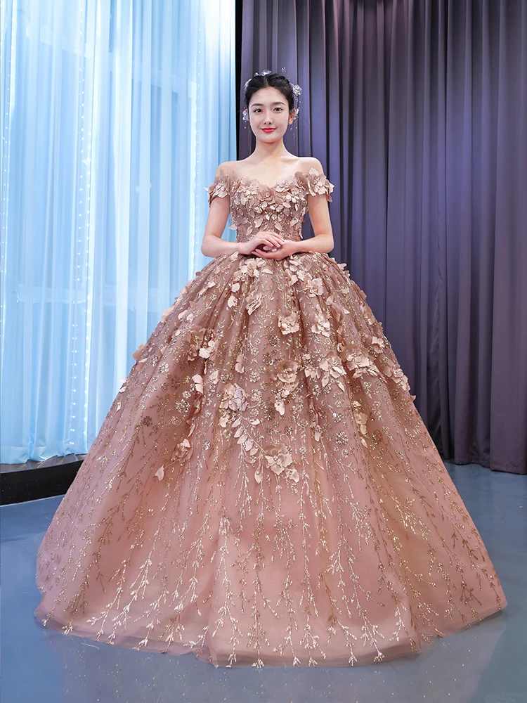 Glitter Party Dress 15 Quinceanera Dresses Ball Gown Sweet Prom Dress Formal Homecoming Dress Graduation Gown Customized