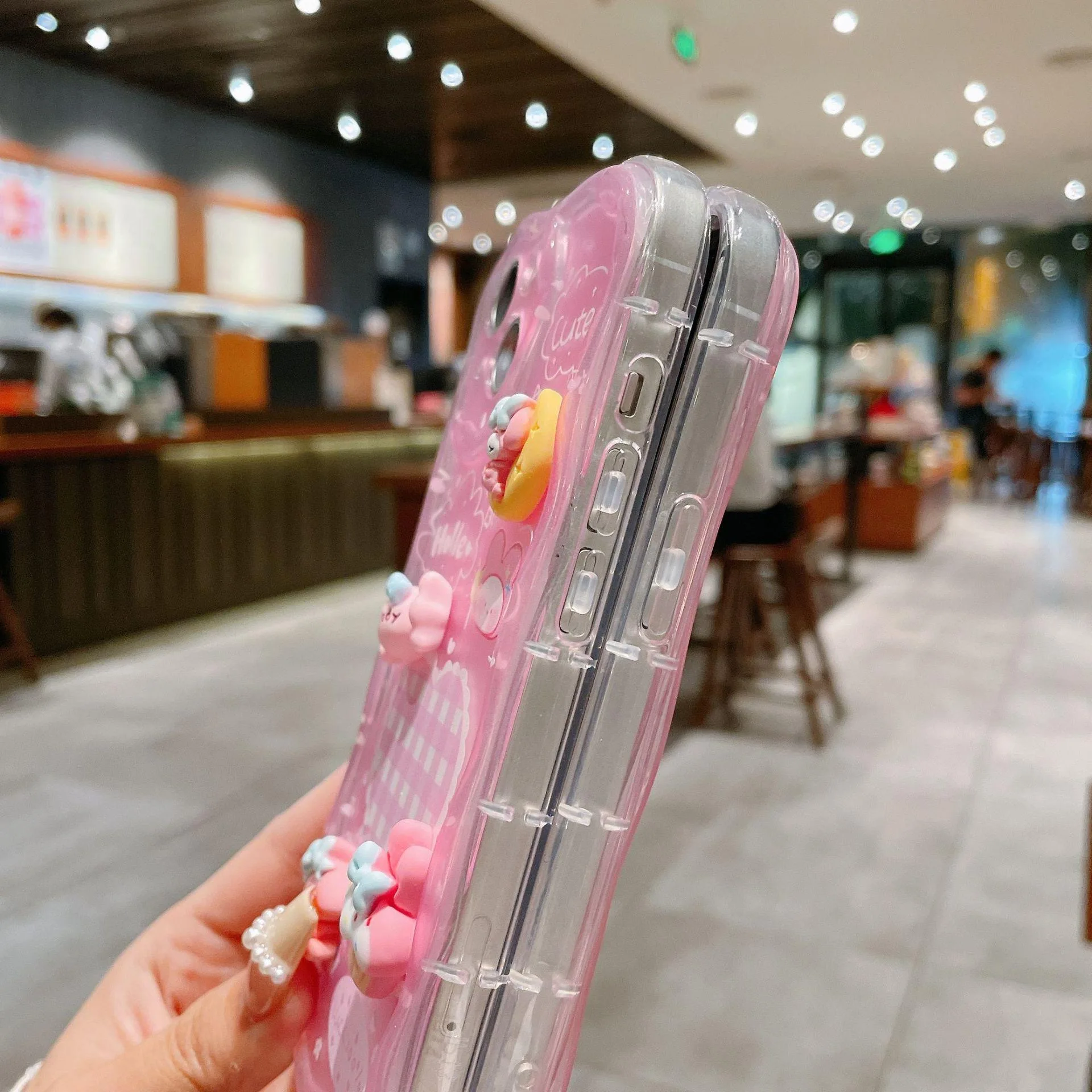 Y2k Hello Kitty My Melody With 3D Doll Bracelet Phone Case For Samsung Galaxy S25 S24 S23 S21FE Plus Ultra 4G 5G Wave Soft Cover