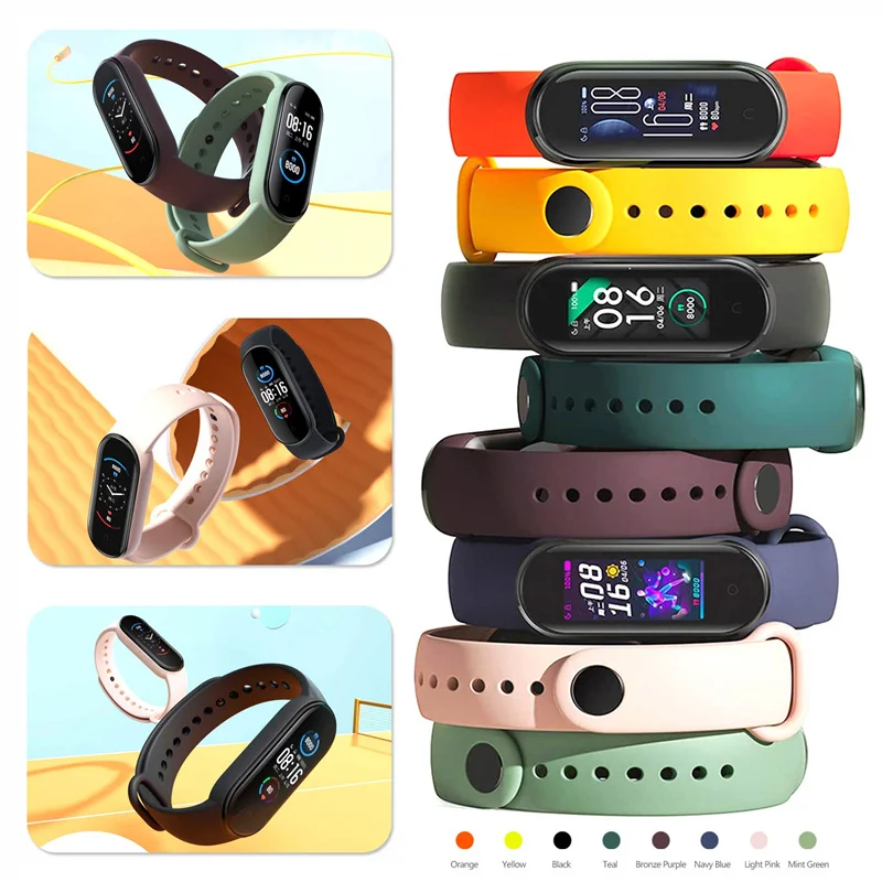 Original Strap for Xiaomi Mi Band 7 Sport Bracelet Watch Silicone Wrist Strap Mi Band 7 NFC Miband TPU Smartwatch my Replacement