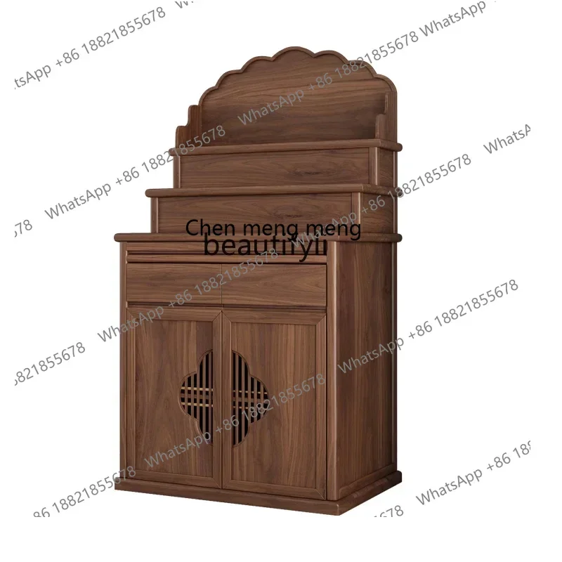 z183   Household Buddhist shrine cabinet Shinto table Solid wood tribute table Incense table Shrine three-layer Buddha cabinet