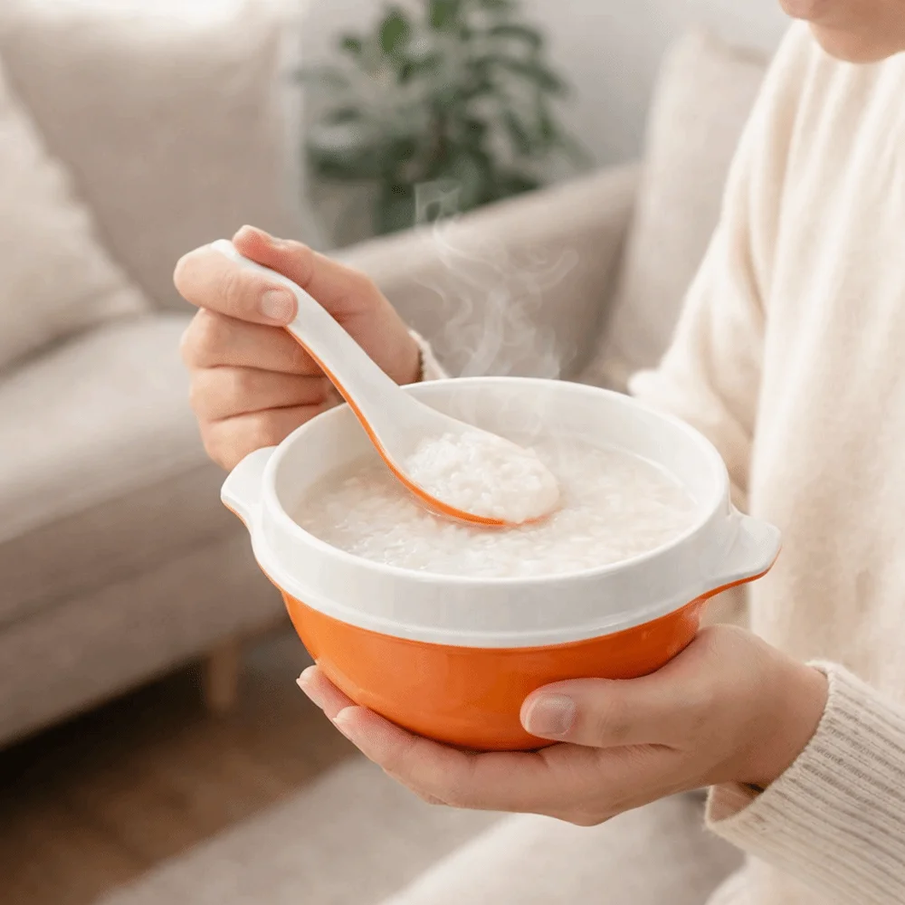 2 pieces Break-Resistant Melamine Rice Bowl High Temperature Resistant Anti Scalding Porridge Bowl Two Color Splicing Thickened