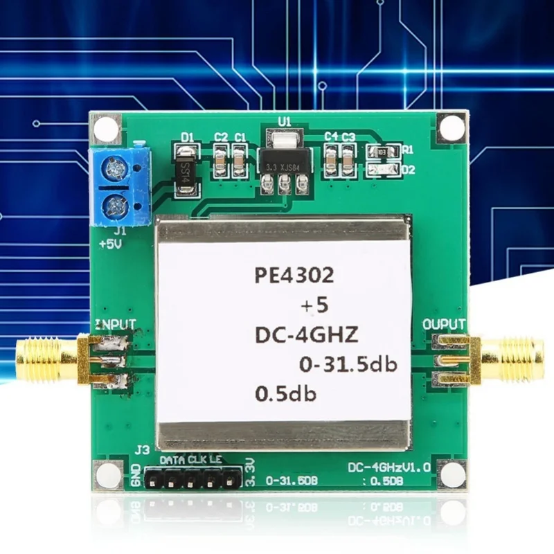 

PE4302 Digital RF Attenuator Module RF High Linearity 0.5dB Stepping Module