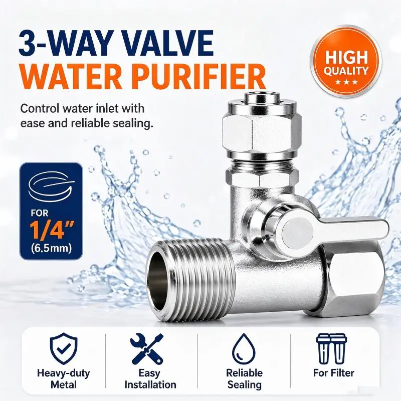 Water Filter Inlet Tee Ball Valve Alloy 1/2