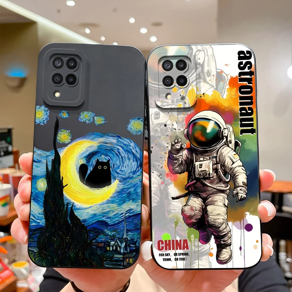Back Cover For Samsung M12 F12 A12 Phone Case Cute Girl Boy Silicone Soft High Quality Anti Drop Shell Funda For Galaxy M12 Capa