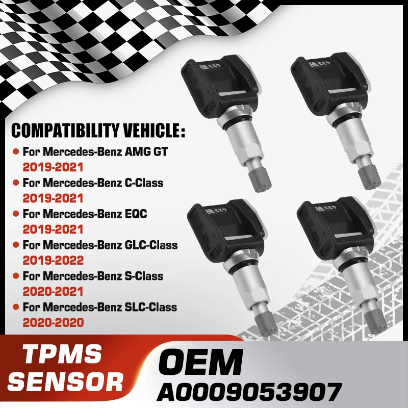مستشعر ضغط الإطارات لسيارة Mercedes-Benz AMG GT Mercedes-Benz C-Class Mercedes-Benz EQC Mercedes-Benz GLC-Class S-Class SLC-Class