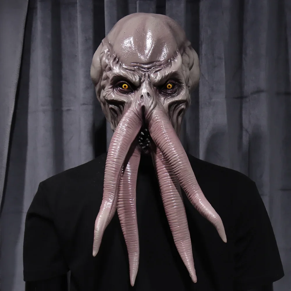 Spel Lllithid Mind Flayer Squiddy Mask Cosplay Dier Octopussen Monster Latex Helm Halloween Feest Kostuum Rekwisieten