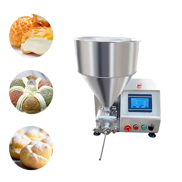 Fully Automatic Cake Filling Machine Electric Cream Injector Jam Depositor Puff Pastry Filler for Commercial Use