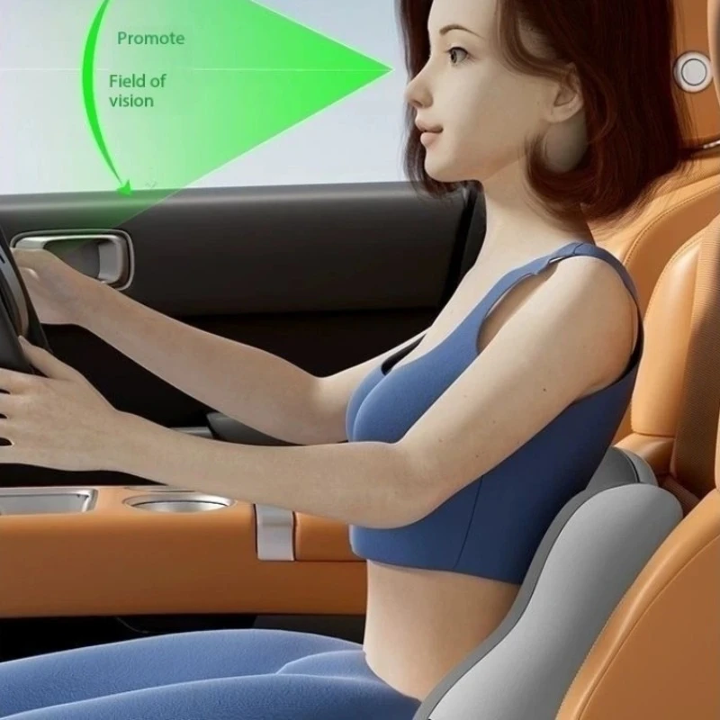 Car Lumbar L Shape Memory Foam Seat Cushion Driver Increased Backrest Pillow Car Seat Office Chair Universal