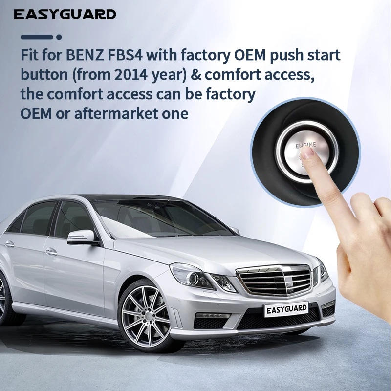 EASYGUARD Smart Key keyless entry fit for benz cars with factory OEM push start button & comfort access entry