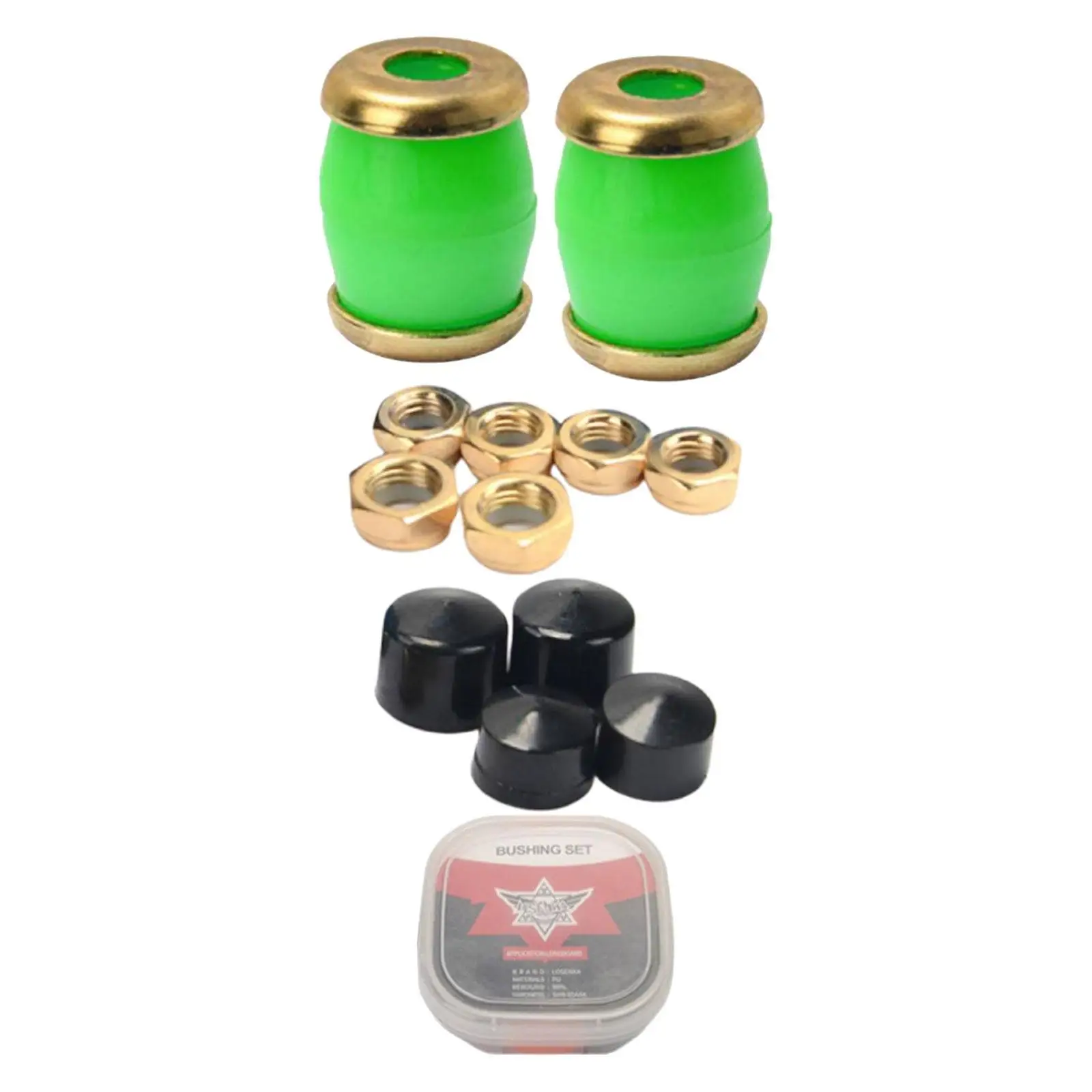 

Skateboard Truck Bushings for 2 Trucks PU Bushings Pivot Cups Professional for Smooth Riding Replacement Skateboard Parts