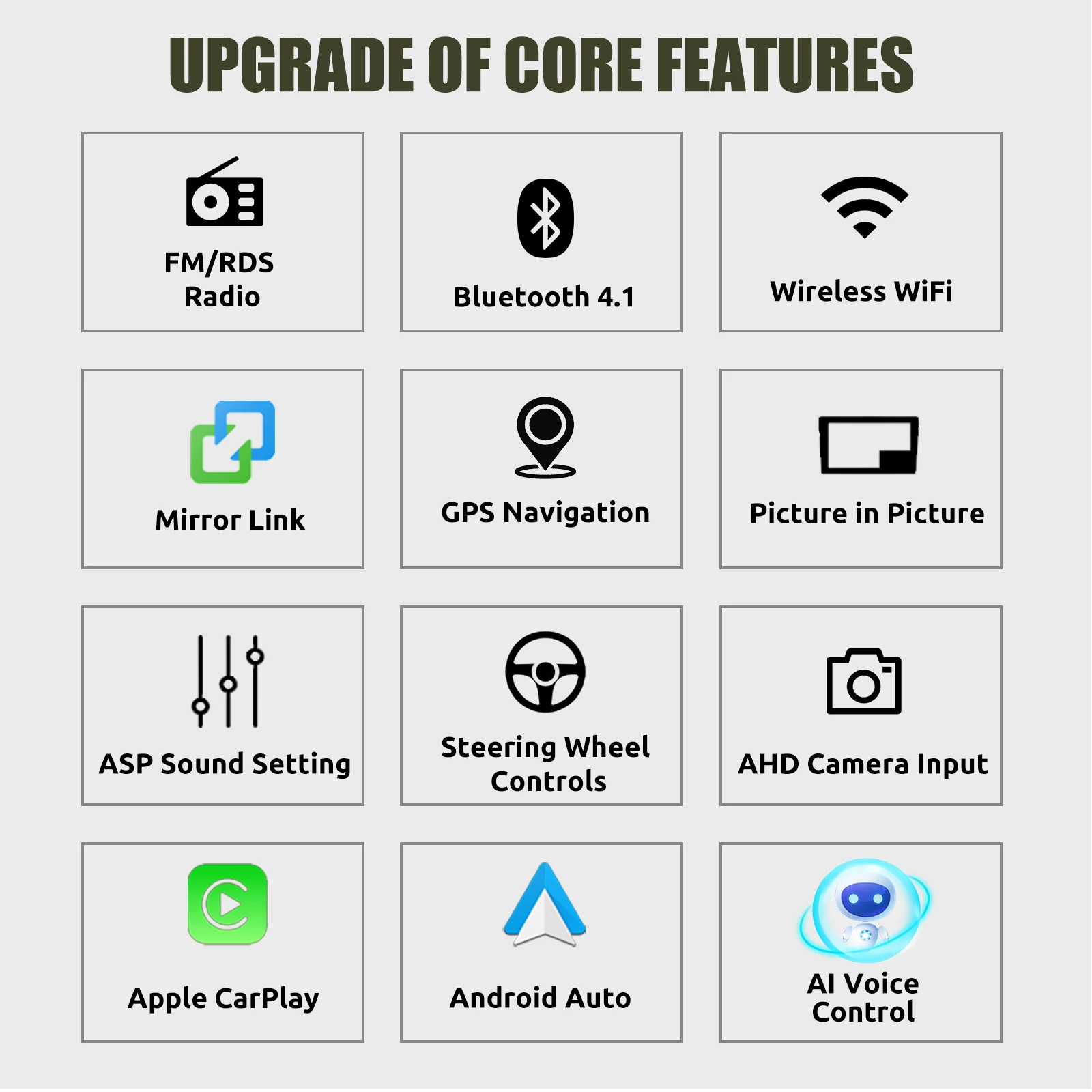 ESSGOO Car Radio Android 14 Car Multimedia Player GPS WiFi Carplay For Volkswagen Skoda Octavia golf 5 touran passat polo Jetta