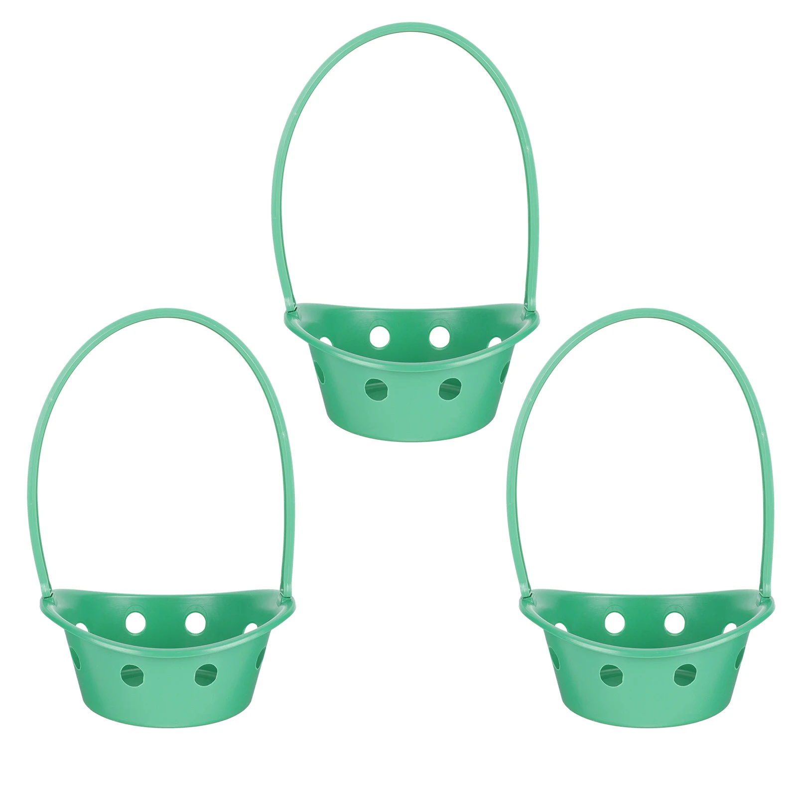 

3pcs H Basket Plastic Flower Arrangement St Lightweight Chrysanthemum Basket Decorations Cemetery Storage