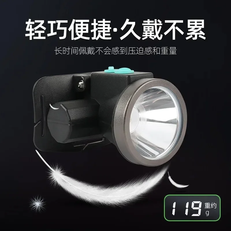 New Type 512 Headlight Strong Light Charging Long Range LED Night Fishing Home Outdoor Mountaineering Head Wearing Flashlight Mi