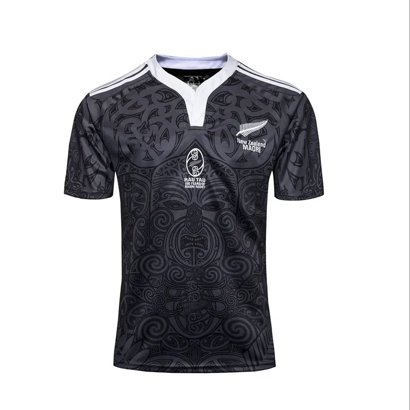 New Zealand 100th Anniversary Rugby Jersey Short Sleeve Sports Shirt Commemorative Edition Football Uniform Men's Clothing