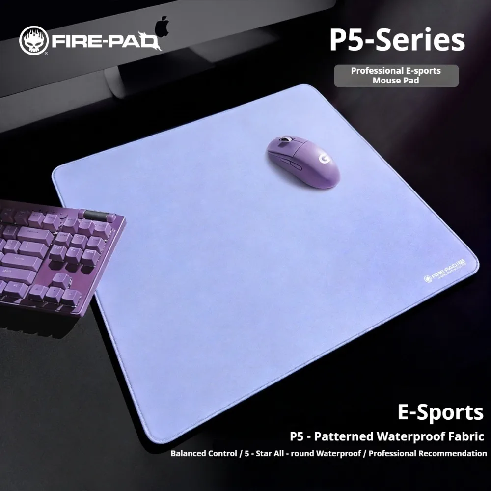 P5 Mouse Pad Neutral Smooth Surface Polyurethane Base Anti-Slip Waterproof Desk Accessories for FPS Gaming Pc Accessories Gift