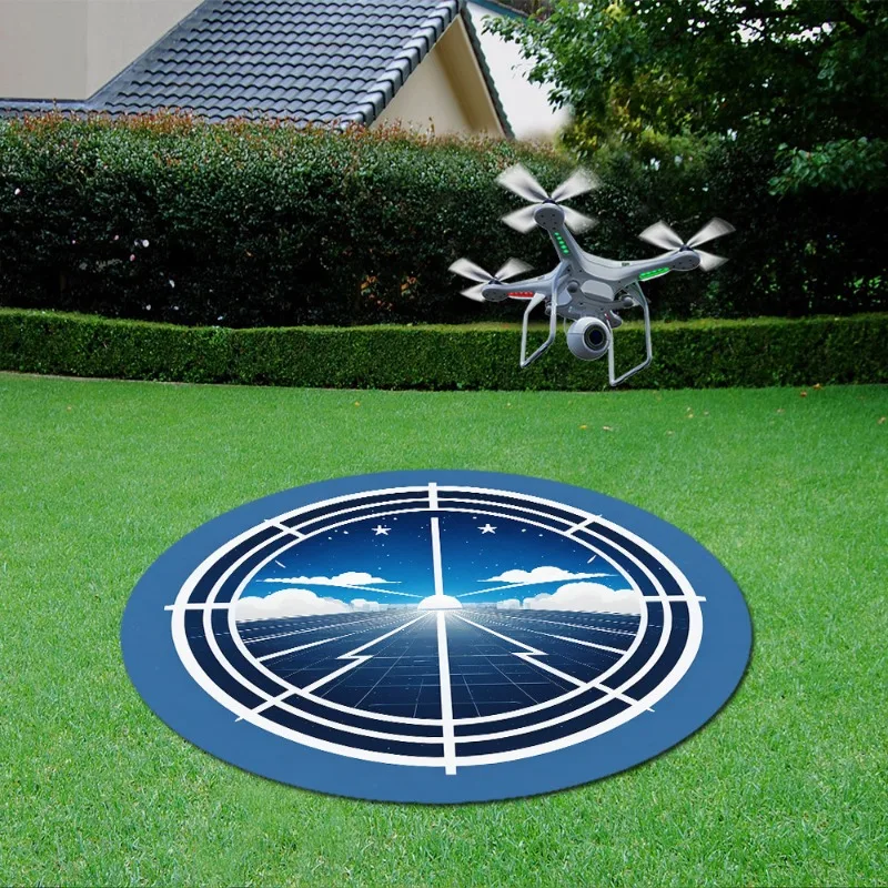 Indoor Outdoor Drone Landing Mats Colorful H Design Compass Markings Flight Pads for Aerial Photography Equipment