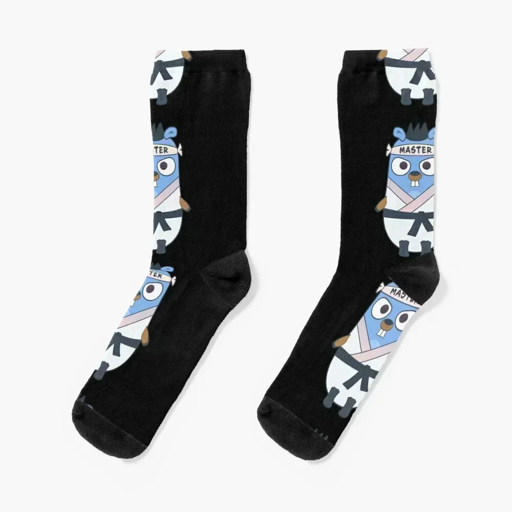 Golang gopher master Socks compression with print Non-slip Climbing Socks Men's Women's