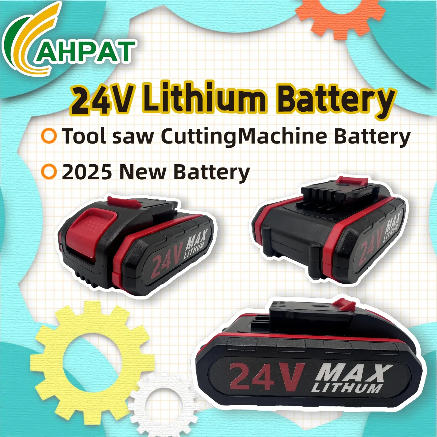 

AHPAT 24V 4.0Ah Rechargeable Li-ion Battery for Cordless Reciprocating Saw Screwdriver Electric Saw Wrench 18650 4000mah