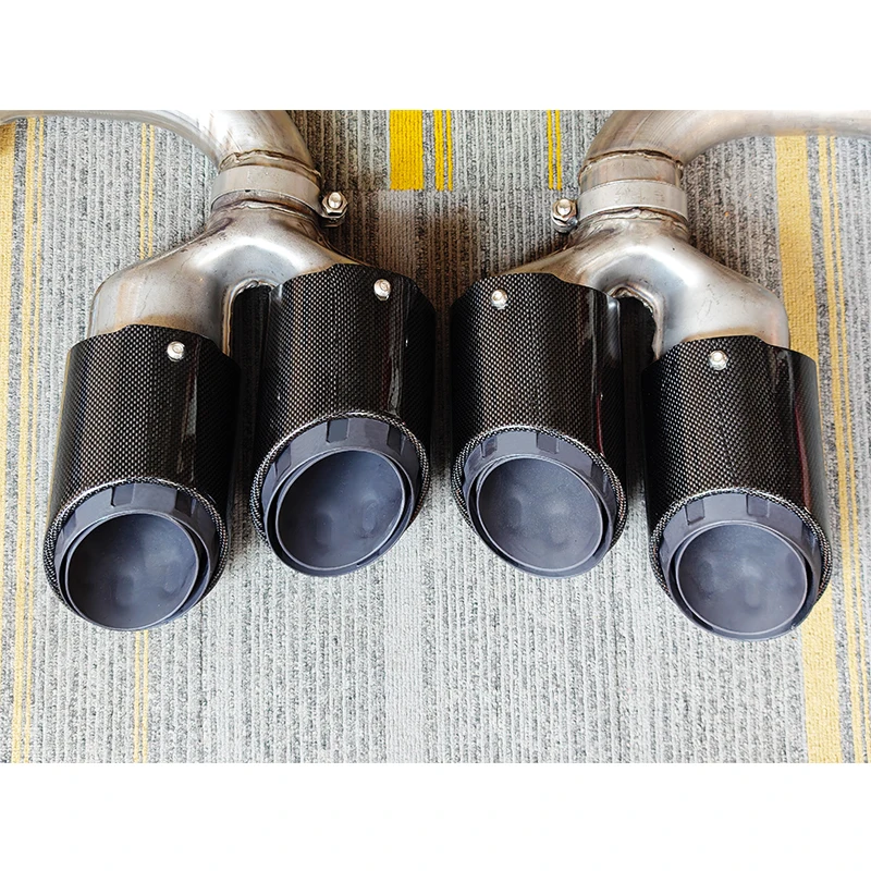 9Y0 تعديل السيارة ترقية أنبوب العادم من ألياف الكربون لعام 2018-2025 كايين كوبيه #2